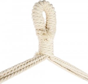 ProGarden Hamak brazylijski fotel podwieszany huśtawka beżowa poducha grafitowa 4