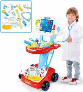 Woopie WOOPIE Wózek Małego Lekarza Niebieski Zestaw Lekarski Dla Dzieci 17 akc 1
