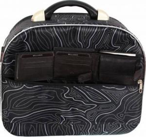 Kemer Zestaw Średnia walizka PELLUCCI RGL 773 M + Kuferek M Czarno Niebieski 8