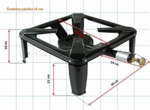 Taboret kuchenka palnik gazowy żeliwny  40 x 40 cm 3