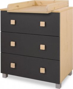 My Sweet Baby Komoda niemowlęca z przewijakiem Leonardo antracytowo-drewniana 3