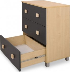 My Sweet Baby Komoda niemowlęca z przewijakiem Leonardo antracytowo-drewniana 5