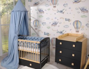 My Sweet Baby Komoda niemowlęca z przewijakiem Leonardo antracytowo-drewniana 8