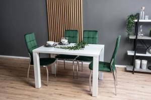 Halmar Krzesło Tapicerowane do Jadalni K416 Welurowe Butelkowa Zieleń 3