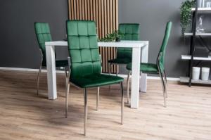 Halmar Krzesło Tapicerowane do Jadalni K416 Welurowe Butelkowa Zieleń 4