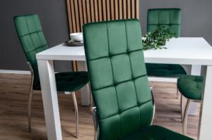 Halmar Krzesło Tapicerowane do Jadalni K416 Welurowe Butelkowa Zieleń 5