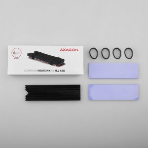 Axagon AXAGON CLR-M2L6, hliníkový pasivní chladič pro M.2 2280 SSD, výška 6 mm 6