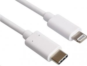 Kabel USB PremiumCord Lightning - USB-C 1 m Biały (kipod53) 1