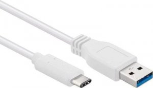 Kabel USB PremiumCord USB-A - USB-C 3 m Biały (ku31ck3w) 1