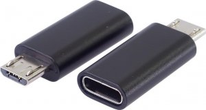 Adapter USB PremiumCord USB-C - microUSB Czarny  (kur31-20) 1
