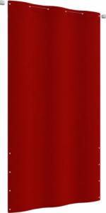 vidaXL Parawan balkonowy, czerwony, 120x240 cm, tkanina Oxford 1