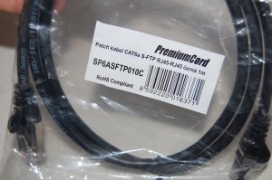 PremiumCord PREMIUMCORD Patch kabel CAT6a S-FTP, RJ45-RJ45, AWG 26/7 1m černá 2