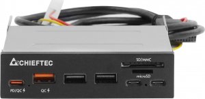 Chieftec Panel przedni 3x USB + 3x USB-C + czytnik kart (CRD-908H) 3