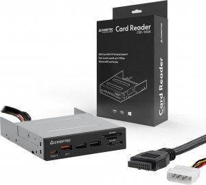 Chieftec Panel przedni 3x USB + 3x USB-C + czytnik kart (CRD-908H) 5