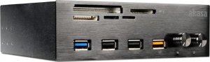 Akasa Panel przedni 4x USB + czytnik kart InterConnect EF (AK-HC-08BK) 1