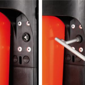 Europlast Austria Kosz kubeł uliczny miejski na słupek lub ścianę URBAN BIN 50L - pomarańczowy Kosz kubeł uliczny miejski na słupek lub ścianę URBAN BIN 50L - pomarańczowy 5