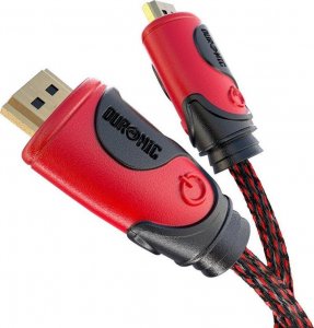 Kabel Duronic HDMI - HDMI 1.5m czerwony 1