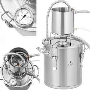Royal Catering Destylator destylarka ze stali nierdzewnej z termometrem 12 l Destylator destylarka ze stali nierdzewnej z termometrem 12 l 1