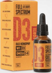 Cosma Cannabis Full Spectrum olej konopny - witamina D3 Forte 30ml (dla ludzi) 1