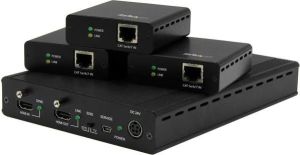 System przekazu sygnału AV StarTech Zestaw Extender, 3 porty, Cat5, HDMI (ST124HDBT) 1
