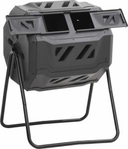 vidaXL Kompostownik do ogrodu, czarny, 73x64x95 cm, 160 L 4