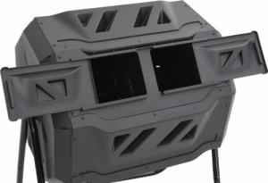 vidaXL Kompostownik do ogrodu, czarny, 73x64x95 cm, 160 L 6