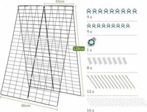 Costway Dwuczęściowy stalowy trejaż ogrodowy drabinka do roślin 3