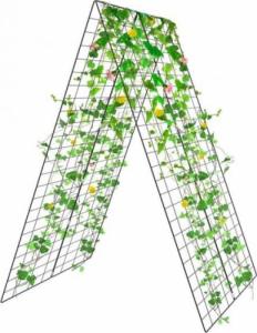 Costway Dwuczęściowy stalowy trejaż ogrodowy drabinka do roślin 5