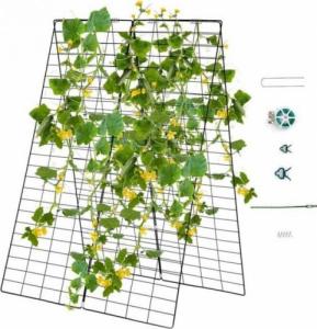 Costway Dwuczęściowy stalowy trejaż ogrodowy drabinka do roślin 6