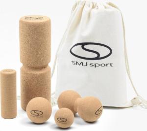 SMJ sport Zestaw korkowy do masażu: roller + piłka + podwójna piłka SMJ sport YG026 5 elementów 1