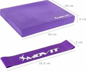 Movit Poduszka Balance z gumką gimnastyczną - fioletowa 5