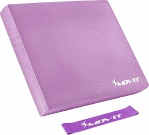 Movit Poduszka Balance z gumką gimnastyczną - różowy 4