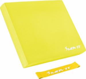 Movit Poduszka Balance z gumką gimnastyczną - żółty 4