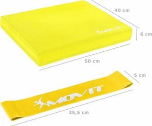 Movit Poduszka Balance z gumką gimnastyczną - żółty 5