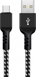 Kabel USB Maclean USB-A - USB-C 2 m Czarny (MCE482) 1