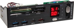 SilverStone Panel przedni z czytnikiem kart, portami USB, wyświetlaczem (SST-FP59) 1