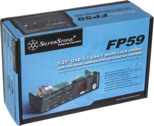 SilverStone Panel przedni z czytnikiem kart, portami USB, wyświetlaczem (SST-FP59) 5