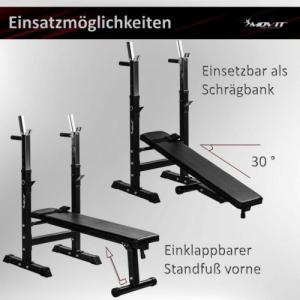 Movit Ławka Fitness czarna + zestaw hantli 30 kg 4