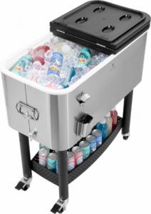 Royal Catering Chłodziarka pojemnik wózek barmański na lód napoje z półką 61 l Chłodziarka pojemnik wózek barmański na lód napoje z półką 61 l 4