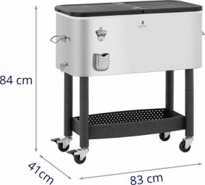 Royal Catering Chłodziarka pojemnik wózek barmański na lód napoje z półką 61 l Chłodziarka pojemnik wózek barmański na lód napoje z półką 61 l 7