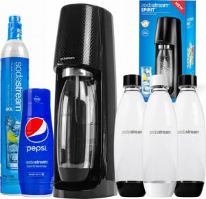 Saturator Sodastream SYFON/SATURATOR SODASTREAM SPIRIT BLACK + 3 butelki + syrop Pepsi 1