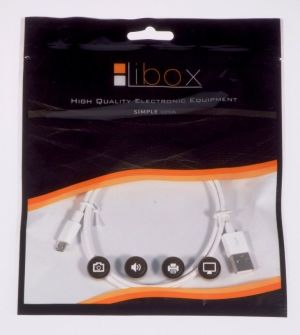 Kabel USB Libox USB-A - microUSB 1 m Biały (LB0067B) 2
