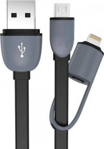 Kabel USB Libox USB-A - microUSB 1 m Czarny (LB0066C) 1