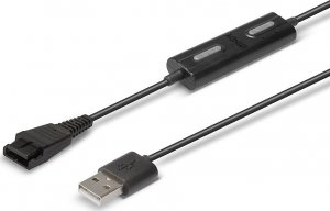 Adapter USB Lindy USB - Plantronics QD Czarny  (42751) 5