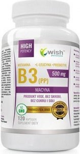 Wish Pharmaceutical WISH Pharmaceutical Niacin Vitamin B3 (PP) 500mg - 120caps. 1