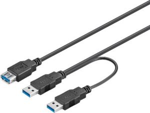 Kabel USB MicroConnect 2x USB-A - USB-A 0.3m (USB3.0AAA) 1