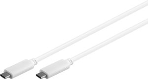 Kabel USB MicroConnect USB-C - USB-C 1 m Biały (USB3.1CC1W) 1