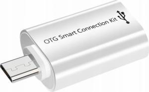 Adapter USB M-Import microUSB - USB Biały  (2445345745847) 1