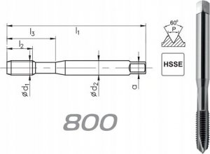 Fanar GWINTOWNIK UNF  3/8-24 DIN-371B (2B) HSSE 800 1