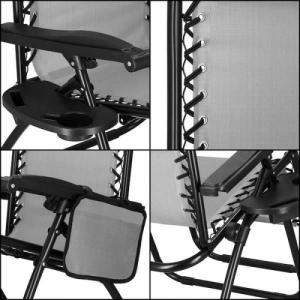 Springos Leżak zero gravity z zagłówkiem ciemny szary UNIWERSALNY 15